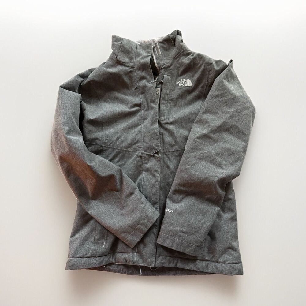 The North Face HyVent Women’s Gray Full Zip Lined Jacket w/ Pockets‎ XS